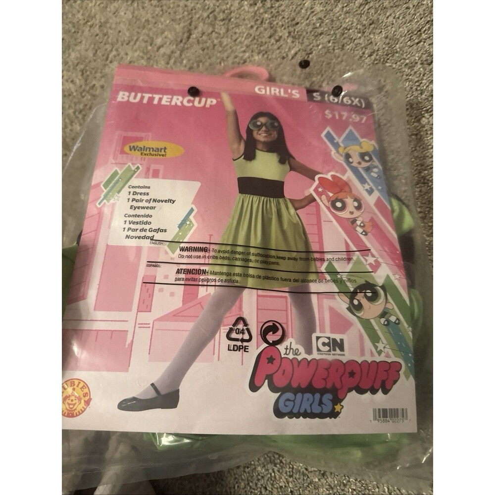 Buttercup Cartoon Network Rubies The Power Puff Girls Girls Costume S (6/6X)